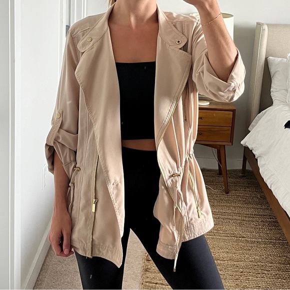 Calvin Klein tan zip up jacket - Picture 3 of 4